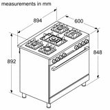 Bosch HGP3ISY50Z 90cm Full Gas Cooker