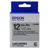 Epson LC-4SBM9 Tape Cartridge 12mm x 9m - Black on Silver