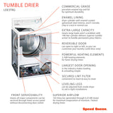 Speed Queen LDE3TRG 8.2kg Tumble Dryer