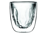 QDO Element Metal 75ml Double Wall Glasses - 2pk