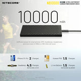 NITECORE NB10000 Gen 2 Quick-Charge USB/USB-C Dual Port 10000mAh Power Bank