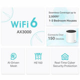 Tp-Link Deco X55 AX3000 Whole Home Mesh WiFi 6 Unit (1-pack)