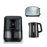 Kenwood HFG60.000BK 6L Airfryer with Grill + Kenwood ZJP00.000BK 1.7L Cordless Kettle +Kenwood TCM01.A0BK 2 Slice Toaster+