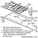 Bosch PRS9A6B70Z 90cm Gas Hob