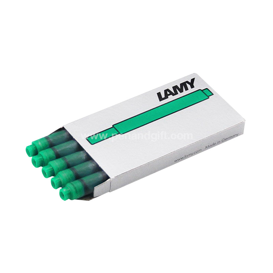 LAMY T10 Fountain Pen Ink Cartridges 5 Pack - Green