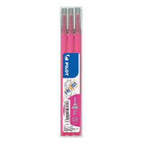 Pilot Frixion Clicker/Ball 0.5 Fine Tip Erasable Pen Refills Pink - 3 Pack