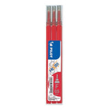 Pilot Frixion Clicker/Ball 0.5 Fine Tip Erasable Pen Refills Red - 3 Pack