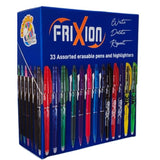 Pilot Frixion Erasable - Box of 33 Assorted Pens and Highlighters