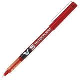 Pilot V5 Hi-Tecpoint Liquid Ink Rollerball FINE Tip - Red Ink