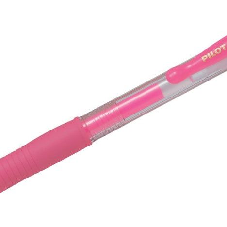 Pilot G2 Retractable Gel Ink Pen Fine 0.7mm - Neon Pink