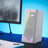 Redragon GS20W ANVIL 3W 2.0 RGB Stereo Desktop PC Speakers White - RD-GS520W
