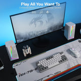 Redragon GS20W ANVIL 3W 2.0 RGB Stereo Desktop PC Speakers White - RD-GS520W