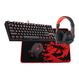 Redragon 4in1 Mechanical Keyboard, Headset, Mouse & MousePad - Gaming Combo