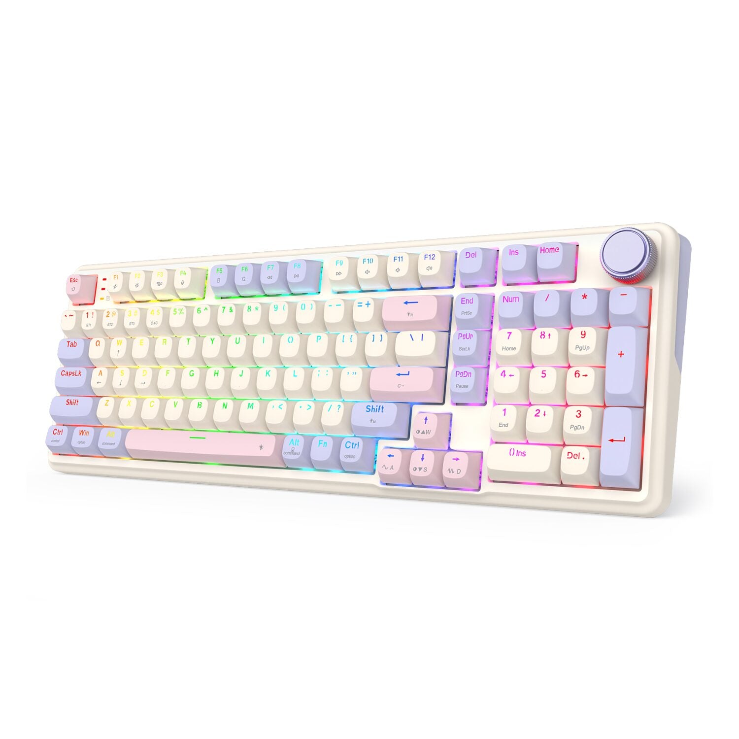 Redragon K768 EISA 100 RGB Wireless Gaming Keyboard – Lila