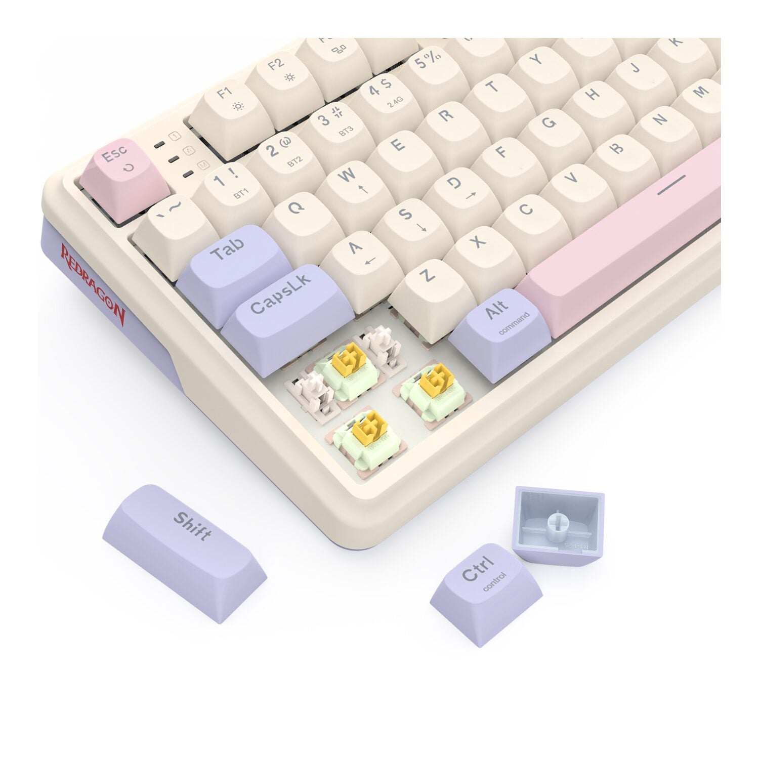 Redragon K768 EISA 100 RGB Wireless Gaming Keyboard – Lila