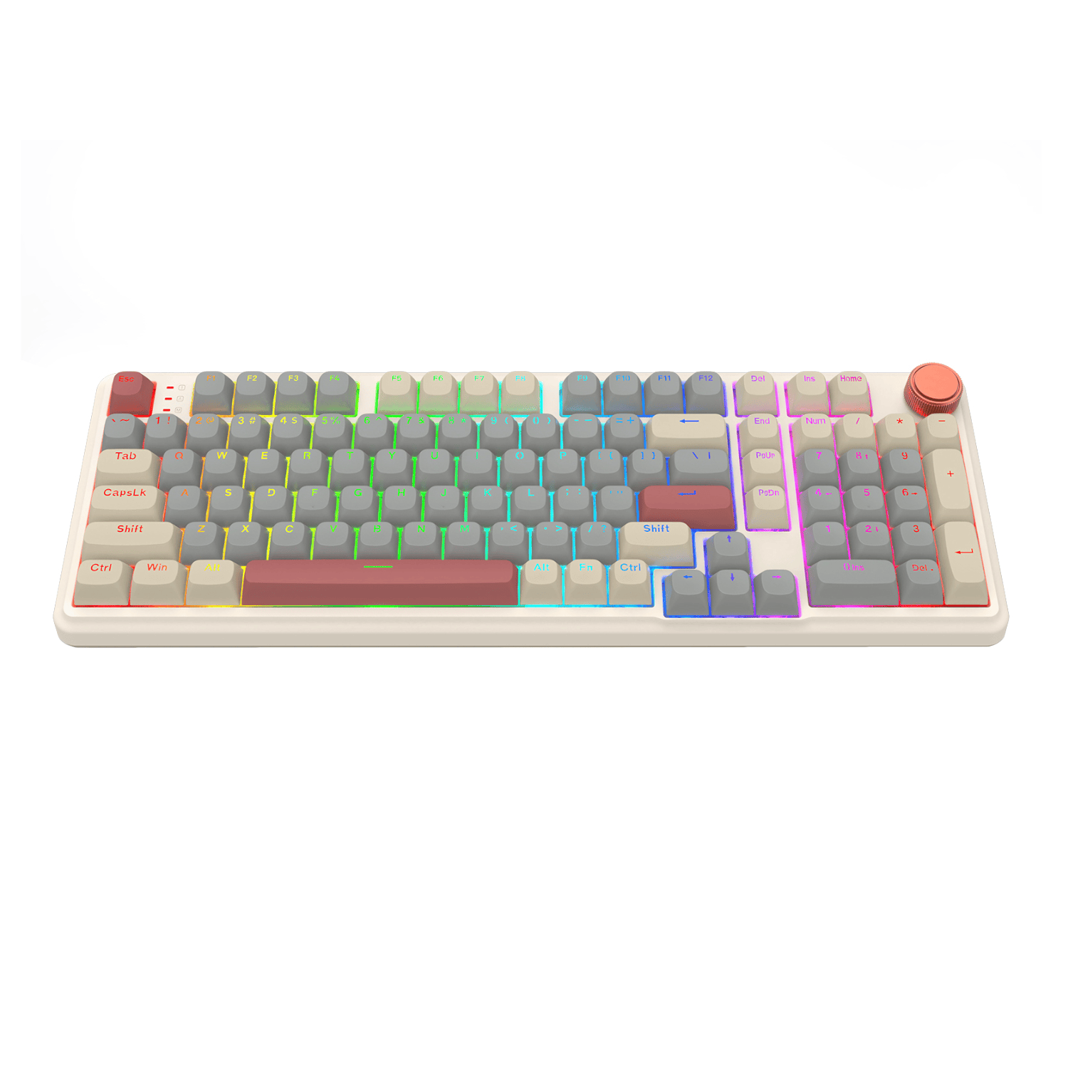 Redragon EISA 100 Retro RGB Wireless Mechanical Keyboard – Cream/Grey