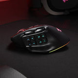 REDRAGON Aatrox Wireless 6200DP RGB MMO Gaming Mouse – Black