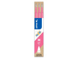 Pilot Frixion Clicker/Ball 0.7mm Erasable Pen Refills Pink - 3 Pack