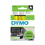DYMO D1 Standard 9mm x 7m Black on Yellow Label Cassette