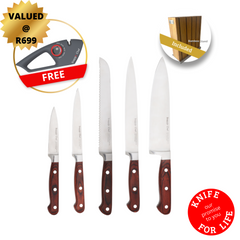 Snappy Chef 5pc Kitchen Knife Set With Block - SCKS005 – New World