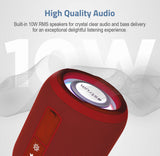 Astrum SP110 Portable Bluetooth Speaker RGB Light TWS – Red