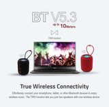 Astrum SP110 Portable Bluetooth Speaker RGB Light TWS – Red