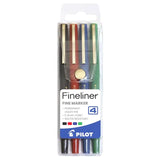 Pilot Fineliner Marker (4 Pack)