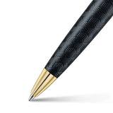 Sheaffer 300 Ballpoint Pen Engraved Matte Black and Chrome with Gold Trim - E2934751