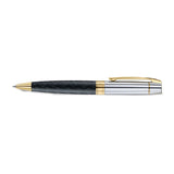 Sheaffer 300 Ballpoint Pen Engraved Matte Black and Chrome with Gold Trim - E2934751