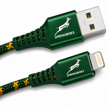 Springboks Official Licensed Certified Fast Charge Lightning Braided Cable - 1m