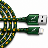 Springboks Official Licensed Certified Fast Charge Lightning Braided Cable - 1m