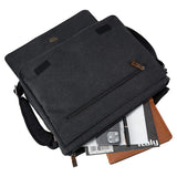 Troop Canvas Laptop Messenger Bag TRP0240BLKSW - Black Stone Wash