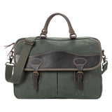 Troop London Canvas Laptop Briefcase Bag TRP0545 - Dark Green