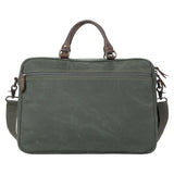 Troop London Canvas Laptop Briefcase Bag TRP0545 - Dark Green