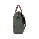 Troop London Canvas Laptop Briefcase Bag TRP0545 - Dark Green