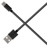 Astrum Verve UC30 3A USB-A to USB-C Charge & Sync Braided Cable – Black