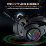 Astrum HG100 Wired Gaming Headset, 2 x 3.5mm with Boom Mic and USB LED