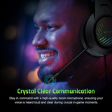 Astrum HG100 Wired Gaming Headset, 2 x 3.5mm with Boom Mic and USB LED