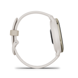 Garmin Vívoactive® 5 Cream gold aluminium bezel with ivory case and silicone band