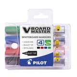 Pilot V Board Master Whiteboard Marker Wallet - 4 Pack