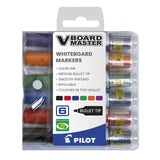 Pilot V Board Master Whiteboard Marker Wallet - 6 Pack