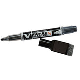 PILOT V Board Master Slim Extra Fine Whiteboard Marker with Eraser and Magnet - BLACK