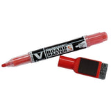 PILOT V Board Master Slim Extra Fine Whiteboard Marker with Eraser and Magnet - RED