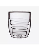 QDO Element Wood 210ml Double Wall Glasses - 2pk
