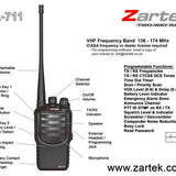 Zartek High Power Two-Way Radio - ZA-711