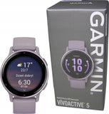 Garmin Vívoactive® 5 Metallic orchid Aluminium bezel with orchid case and silicone band