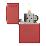 Zippo Reg Red Matte Logo