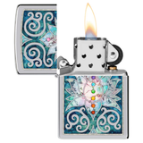 Zippo Lotus Flower Design