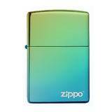 Zippo Teal High Polish Logo