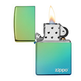 Zippo Teal High Polish Logo